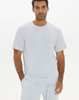 La Palma Crewneck  T-Shirt - Pale Azure