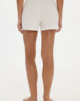 Soft Rib Boyfriend Shorts - Cream