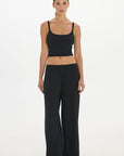 Soft Rib Cropped Cami - Black