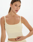 Soft Rib Cropped Cami - Butter