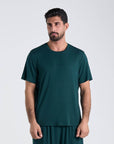 Men's Relaxed Fit Crew Neck Tshirt - Emerald Green