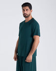 Men's Relaxed Fit Crew Neck Tshirt - Emerald Green