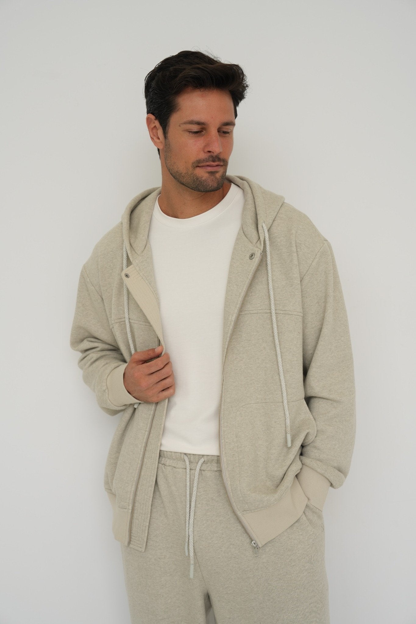Organic Cotton Zip-UP Hoodie - Grey