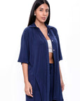 Chemise ouverte - Marine