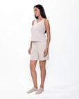 V-Neck Tank Top - Beige