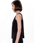 V-Neck Tank Top - Black