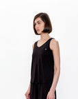 V-Neck Tank Top - Black