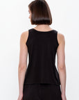 V-Neck Tank Top - Black