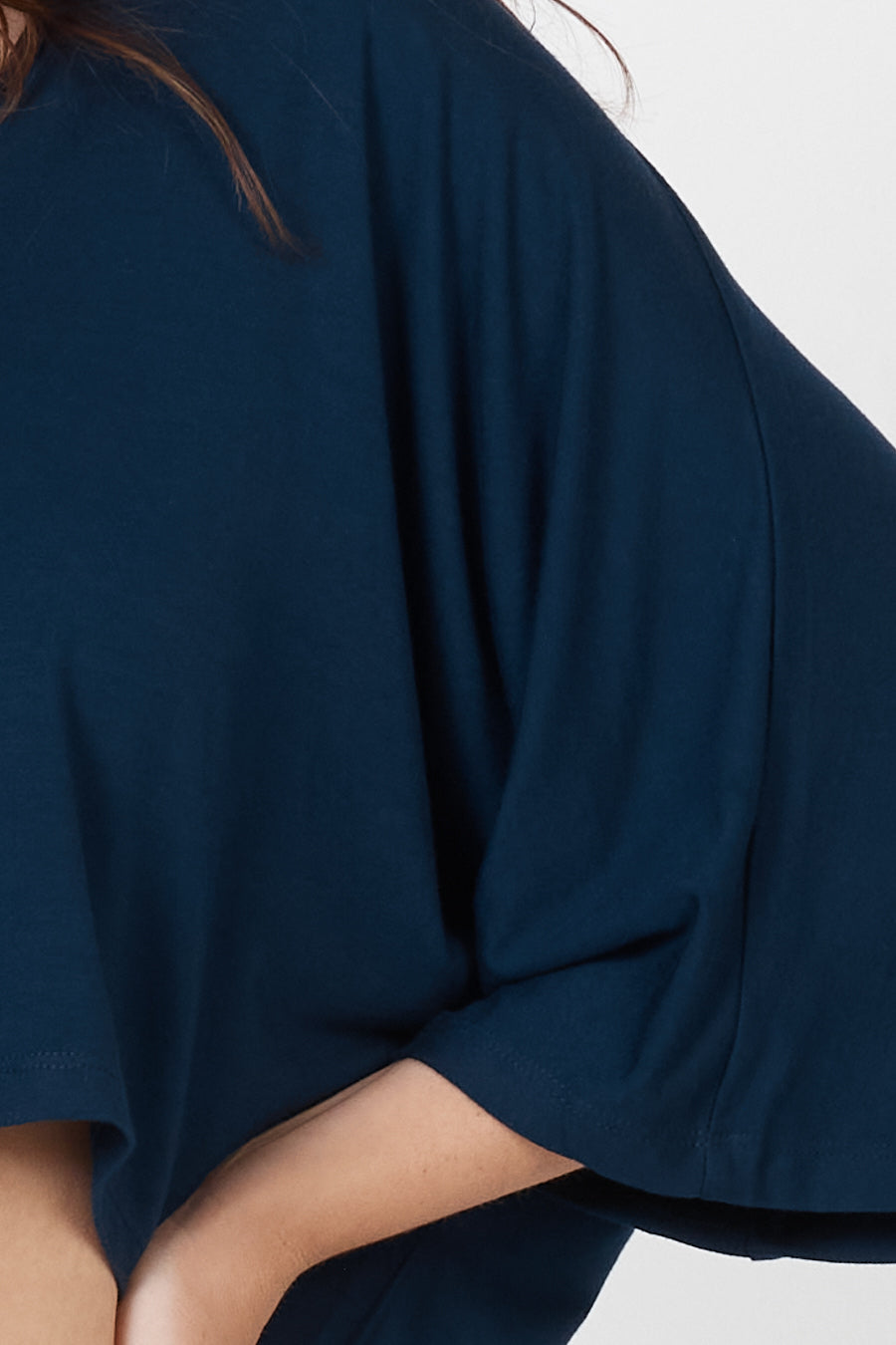 V-Neck Crop Top - Navy