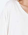 V-Neck Crop Top - White